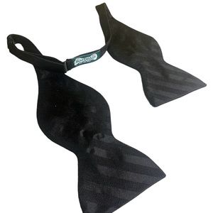Men’s Black Silk Bowtie.  Beau Ties Ltd.